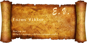 Eszes Viktor névjegykártya